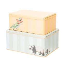 New YVONNE ELLEN Rectangular Tins Two-Piece Set