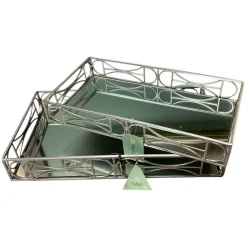 Best MACQUILLAN Renzo Rectangular Set of 2 Mirrored Trays