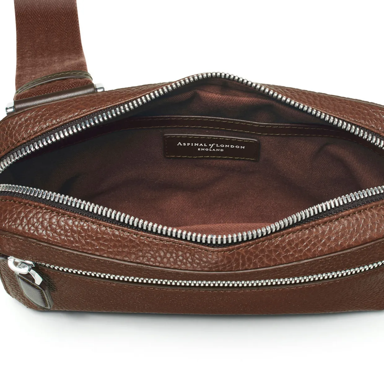 Reporter Compact Grained Leather Crossbody Bag