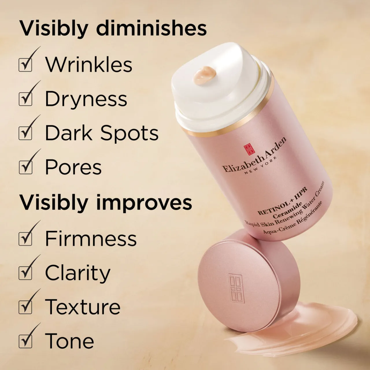 New ELIZABETH ARDEN Retinol + HPR Rapid Skin Renewing Water Cream