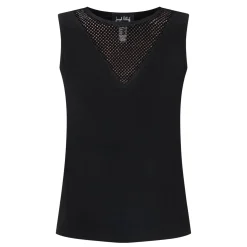 New JOSEPH RIBKOFF Rhinestone Mesh Panelled Tank Top