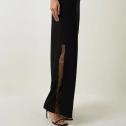 Outlet JOSEPH RIBKOFF Rhinestone-Embellished Wide Leg Trousers