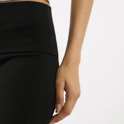 Rib Fold Over Trousers