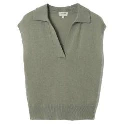 Ribbed Collar Knitted Top