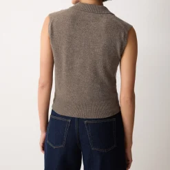 Sale JIGSAW Ribbed Collar Knitted Top