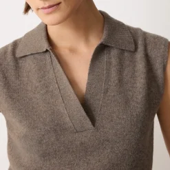 Sale JIGSAW Ribbed Collar Knitted Top