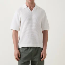 Discount CALVIN KLEIN Ribbed Knit Polo Shirt