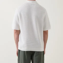 Discount CALVIN KLEIN Ribbed Knit Polo Shirt