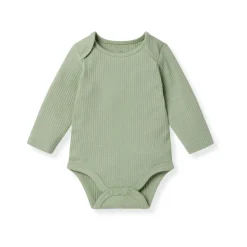 Ribbed Logo Bodysuit