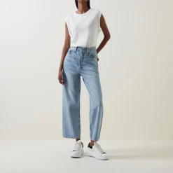 Ribcage Cropped Super-High Rise Straight Leg Jeans