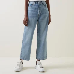 Ribcage Cropped Super-High Rise Straight Leg Jeans