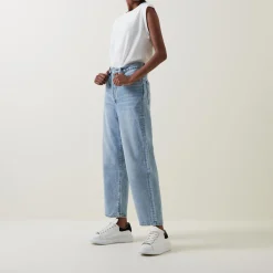 Ribcage Cropped Super-High Rise Straight Leg Jeans