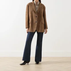 RolandaSingle-Breasted Suede Blazer