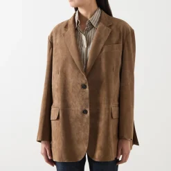 RolandaSingle-Breasted Suede Blazer