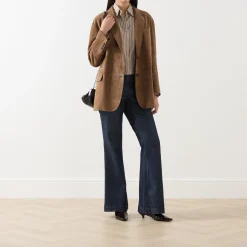 RolandaSingle-Breasted Suede Blazer