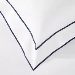 Discount KARLA BREE Rome Oxford Pillowcase White-Navy