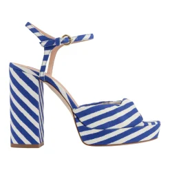 Sale LK BENNETT Rosa Stripe Block Heels