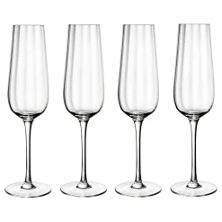Rose Garden Champagne Flute, Set of Four
