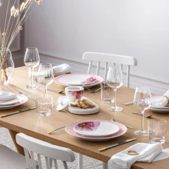 New VILLEROY & BOCH Rose Garden Water Glass, Set of Four