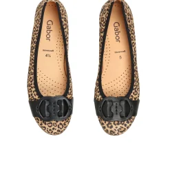 Rosta Leopard Print Ballet Pumps
