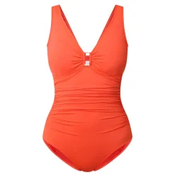 Fashion LAUREN Ruched Scoop Swimsuit
