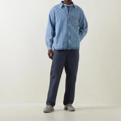 Best CARHARTT WIP Rylan Stripe Logo Denim Overshirt