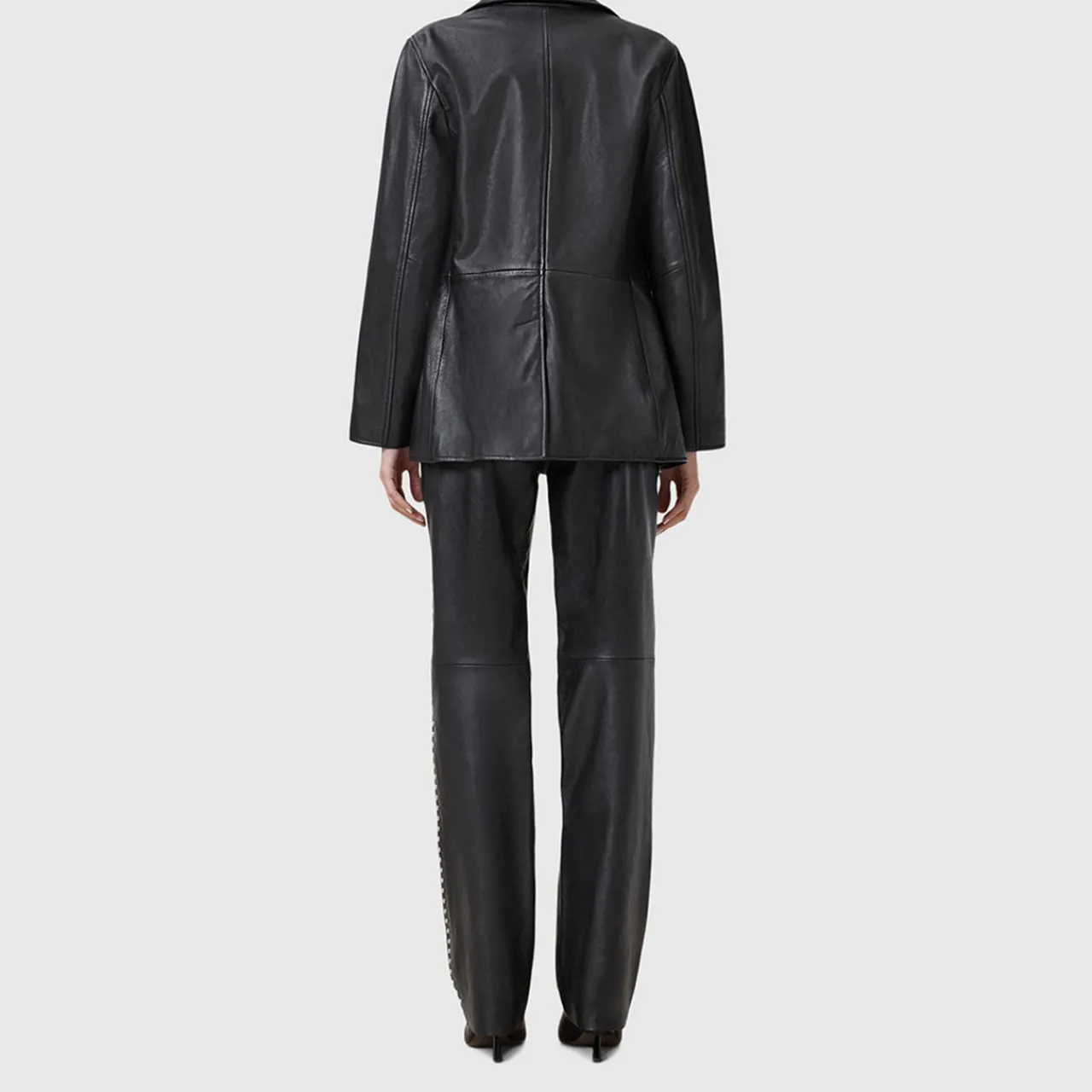 Clearance ALLSAINTS Saige Studded Leather Trousers