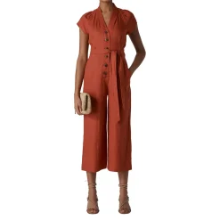 Sana Linen Button Jumpsuit