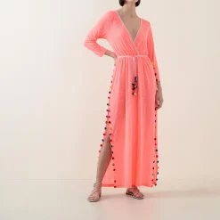 Hot PITUSA Santorini Pom Pom Sundress