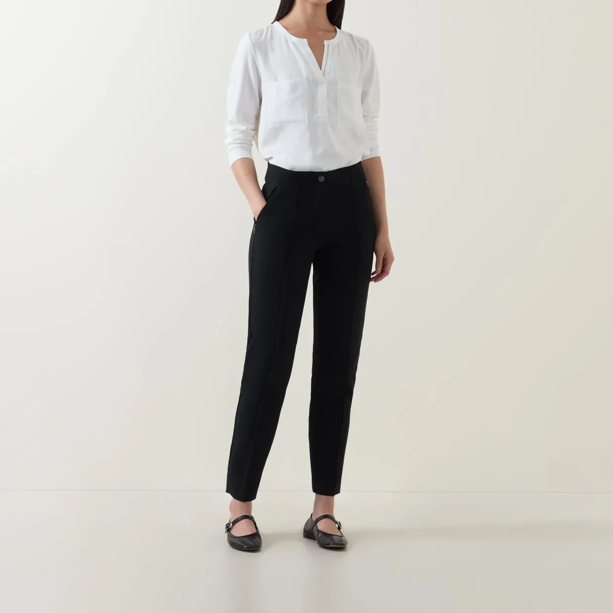 Sanya Cropped Straight Leg Trousers
