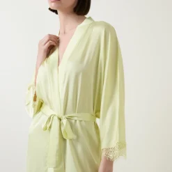Discount SIMONE PÉRÈLE Satin Secrets Lace Trim Robe