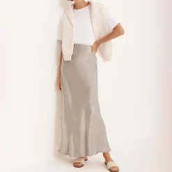 Best MINT VELVET Satin Slip Flared Skirt