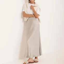 Best MINT VELVET Satin Slip Flared Skirt