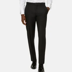 Satin-Detail Slim-Leg Tuxedo Trousers