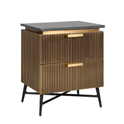 Sayer Bedside Cabinet Gold