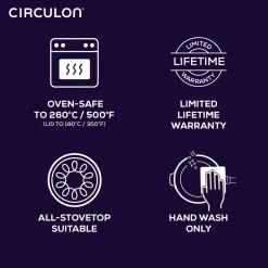 Online CIRCULON Scratch Defense Stainless Steel Seven-Piece Pan Set