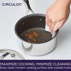 Scratch Defense Stainless Steel Saucepan with Lid 16cm