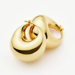 Sculptural Chubby Dome Small Hoop Earrings