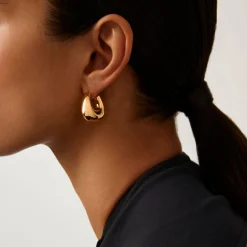 Sculptural Chubby Small Hoop Earrings