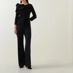 New JOSEPH RIBKOFF Sculptural Long-Sleeved Top