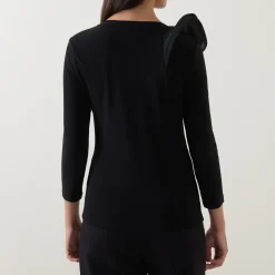 New JOSEPH RIBKOFF Sculptural Long-Sleeved Top