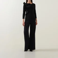 New JOSEPH RIBKOFF Sculptural Long-Sleeved Top