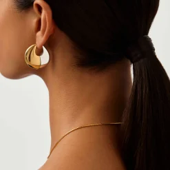 Fashion MISSOMA Sculptural Pebble Large Hoop Earrings