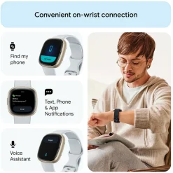 Fashion FITBIT Sense 2 Blue Mist-Soft Gold Smart Watch