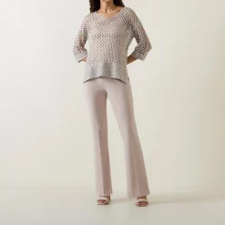Sequin Open-Knit Sweater
