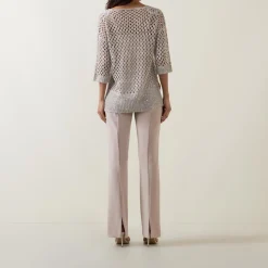 Sequin Open-Knit Sweater