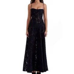 Seren Floral Lace Flared Dress