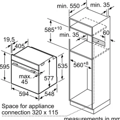 Series 8 Built-in Oven 60x60cm Black