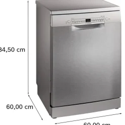 Series 2 Free-Standing Dishwasher 60cm Brushed