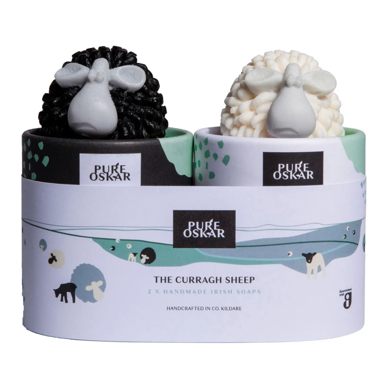 Hot PURE OSKAR Set of Two Handmade Sheep Soaps